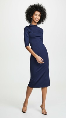 delora fitted midi dress