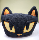 Halloween Black Cat Face Plush Throw Pillow 10" x 12" Target Hyde & Eek