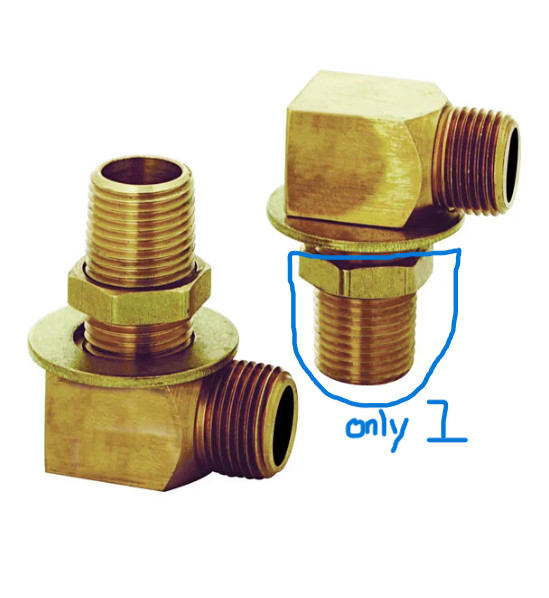 T&S B-0230-K Installation Kit 1/2" NPT Nipple, Lock Nut & Washer Short ElbowREAD