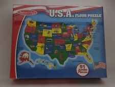 Melissa Doug Usa Map Floor Puzzle 51pcs For Sale Online Ebay