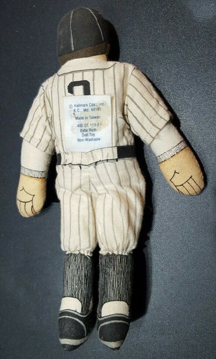 1979 HALLMARK Plush BABE RUTH Fabric FAMOUS AMERICAN DOLL NY Yankees 7
