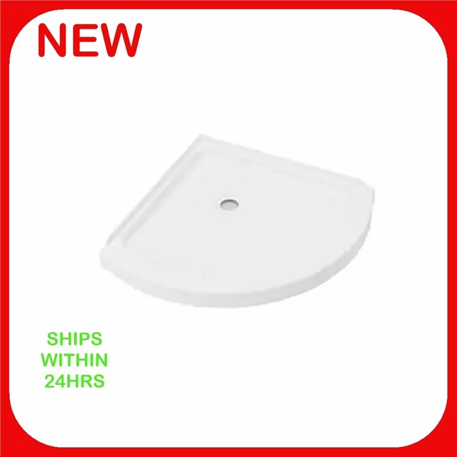 Glacier Bay 36 In. X 36 In. Curved Corner Threshold Shower Base In