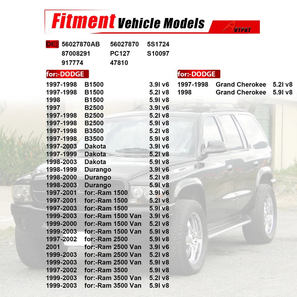 Novo sensor de posição do virabrequim para Dodge Ram 1500 2500 3500 Jeep Grand Cherokee - Imagem 2 de 4