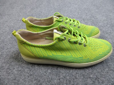 Ecco Hydromax Golf Shoes Womens 41C Yellow Hybrid Knit Extra Width US 10 