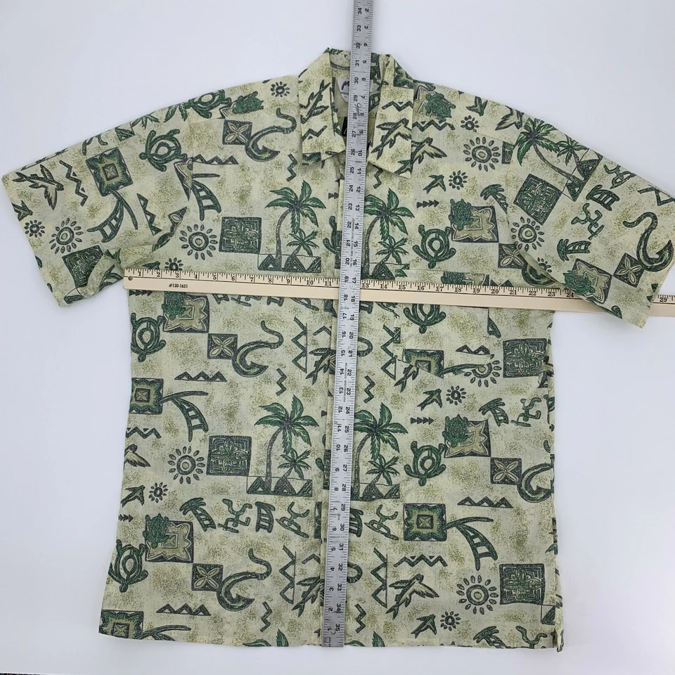 复古 Malihini 夏威夷衬衫 L 码内出短袖 Island Tribal  — 第 4/4 张图片
