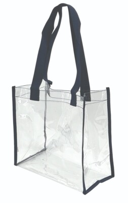 Stadium Approved Clear Square Tote Bag for Beach Concerts Sporting Events