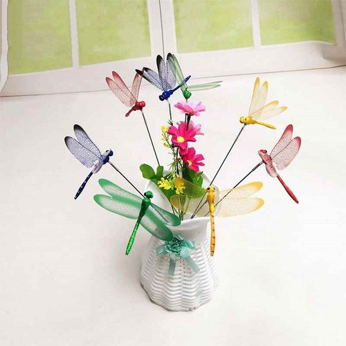 Lawn Ornament Simulation Butterfly With Stem Thin Stick Artificial Dragonfly - Afbeelding 10 van 17