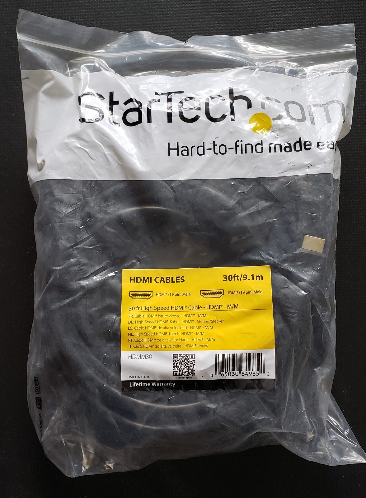 30ft Ultra HD 4K High-Speed HDMI Cable for Stunning Video-image