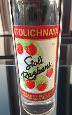 Shot Glass Stolichnaya Stoli Raspberry Flavored Russian Vodka 3.5  Use -Display