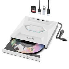 USB DVD Drive External - Type-C USB 3.0 CD Burner with SD Slot  USB Ports DV...