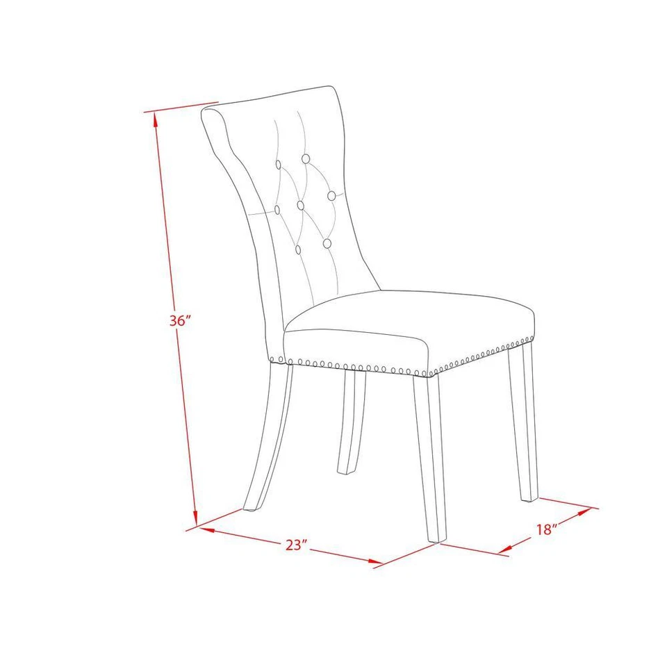 5 Piece Dining Room Table Set Includes a Rectangle Wooden Table with... - Image 2 of 4
