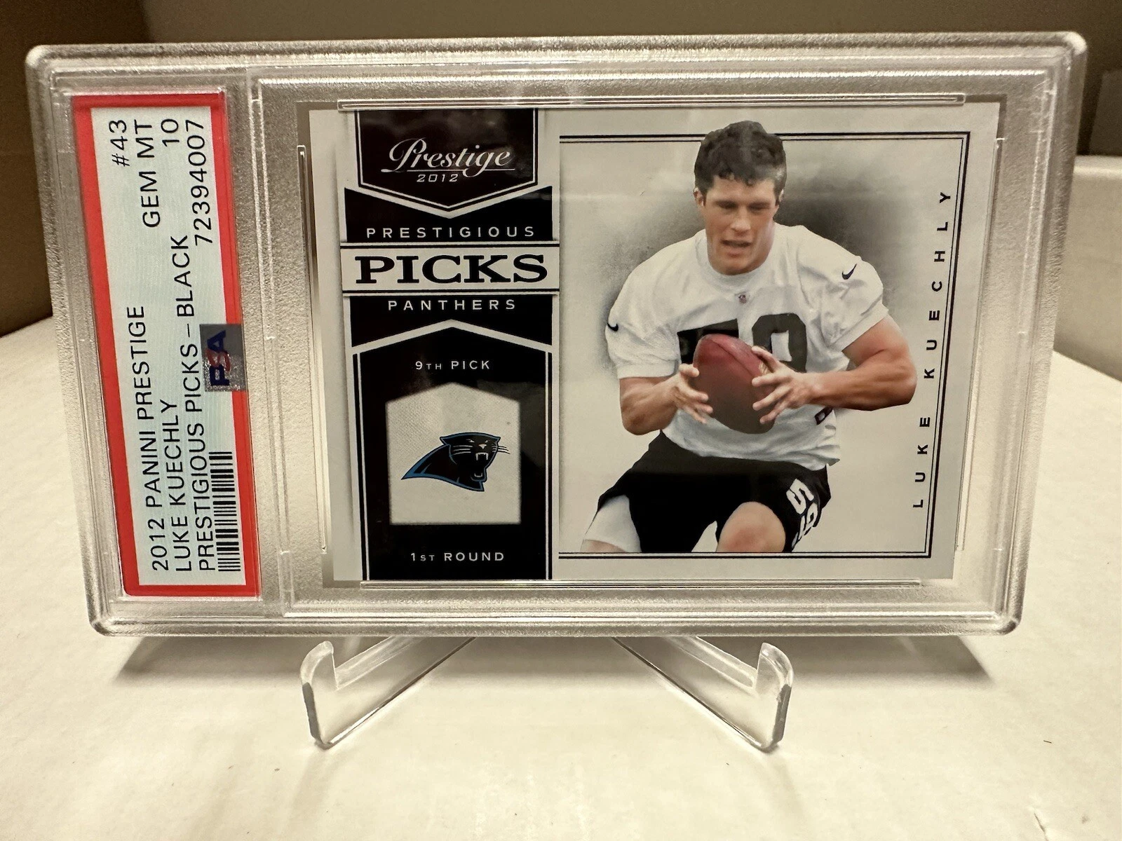 Luke Kuechly Panini Prestige Prestigious Picks #43 Black
