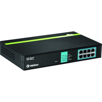 TRENDnet 8-Port Gigabit GREENnet PoE+ Switch; TPE-TG81g; 8 x Gigabit PoE+ Ports;