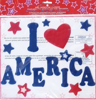 I heart America Gel Window Clings on sale I heart America Gel Window Clings on sale