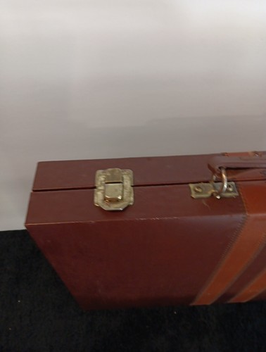 Backgammon Vintage Game Set Faux Leather Case Handle W/ Book & Instructions - Picture 10 of 16