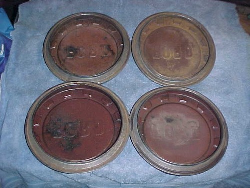 Ford 1961-66 F100 Truck Bottle Cap Dog Dish Bowl Hubcap SET (4) 9.5" Slum Caps - Picture 4 of 5
