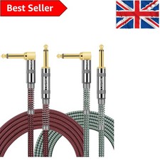 Ultimate 3m Instrument Cables for Guitar and Bass - Anti-Noise, Tangle-Free