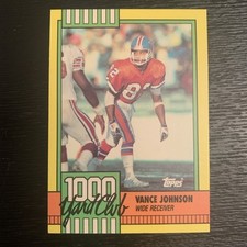 1990 Topps 1000 Yard Club #21 Vance Johnson Denver Broncos