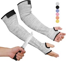 ANSI A6 Cut Resistant Arm Sleeves for Men  Women - Durable Safety Protection