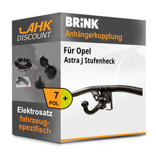 Für Opel Astra J Stufenheck 12- BRINK Anhängerkupplung abnehmbar + 7polig NEU