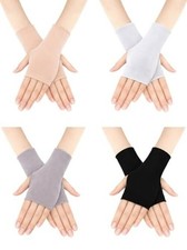 4 Pack Sun Protection UV Gloves Driving Sun Block Gloves Cooling Classic Color