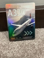 2025 Delta Airlines pilot Trading card A330 300 mirror foil finish #59 rare