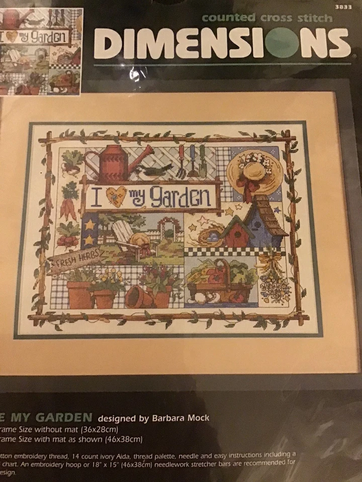 Dimensions Cross Stitch Kit I Love My Garden 3833 NOS 1996 - Image 2 of 4