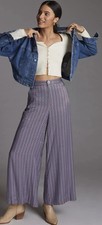 Maeve Anthropologie Maeve Geometric Wide Leg Pants Boho Flare Trouser Palazzo 0