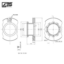 CV60478K Disc Rotor Heavy Duty Trucks 10082074 10082590 802082 K038574