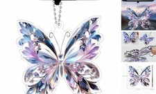 Crystal Butterfly car Accessories for Women, Butterfly car Rear View Mirror