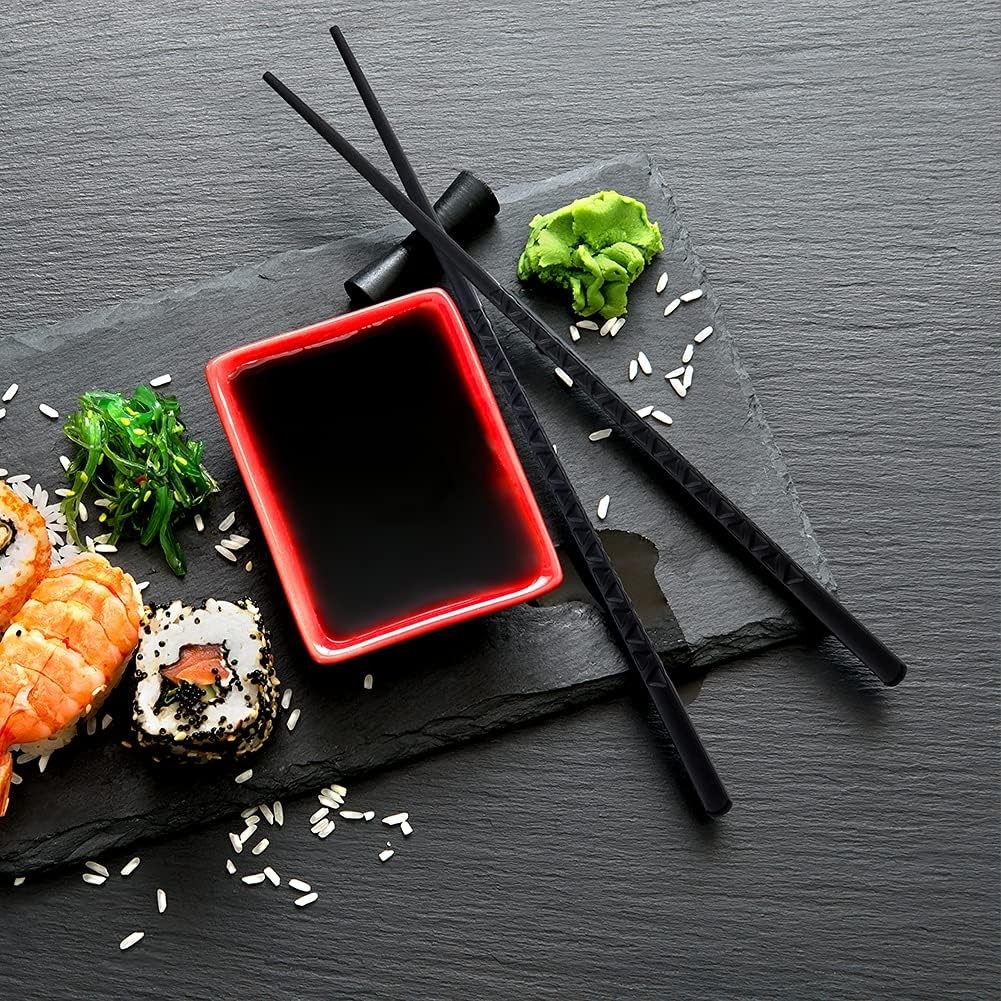 YFWOOD 5 Pairs Fiberglass Chopsticks - Reusable Japanese/Chinese Chopsticks, Non