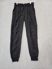 Lululemon Dance Studio Joggers Black Pants Size 4 Unlined Women's 28" Inseam