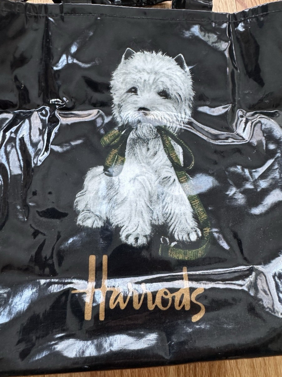 Harrodsトラベルコレクションfor men Harrods London PVC Reusable Shopping Tote Bag Eco Shopper Terrier