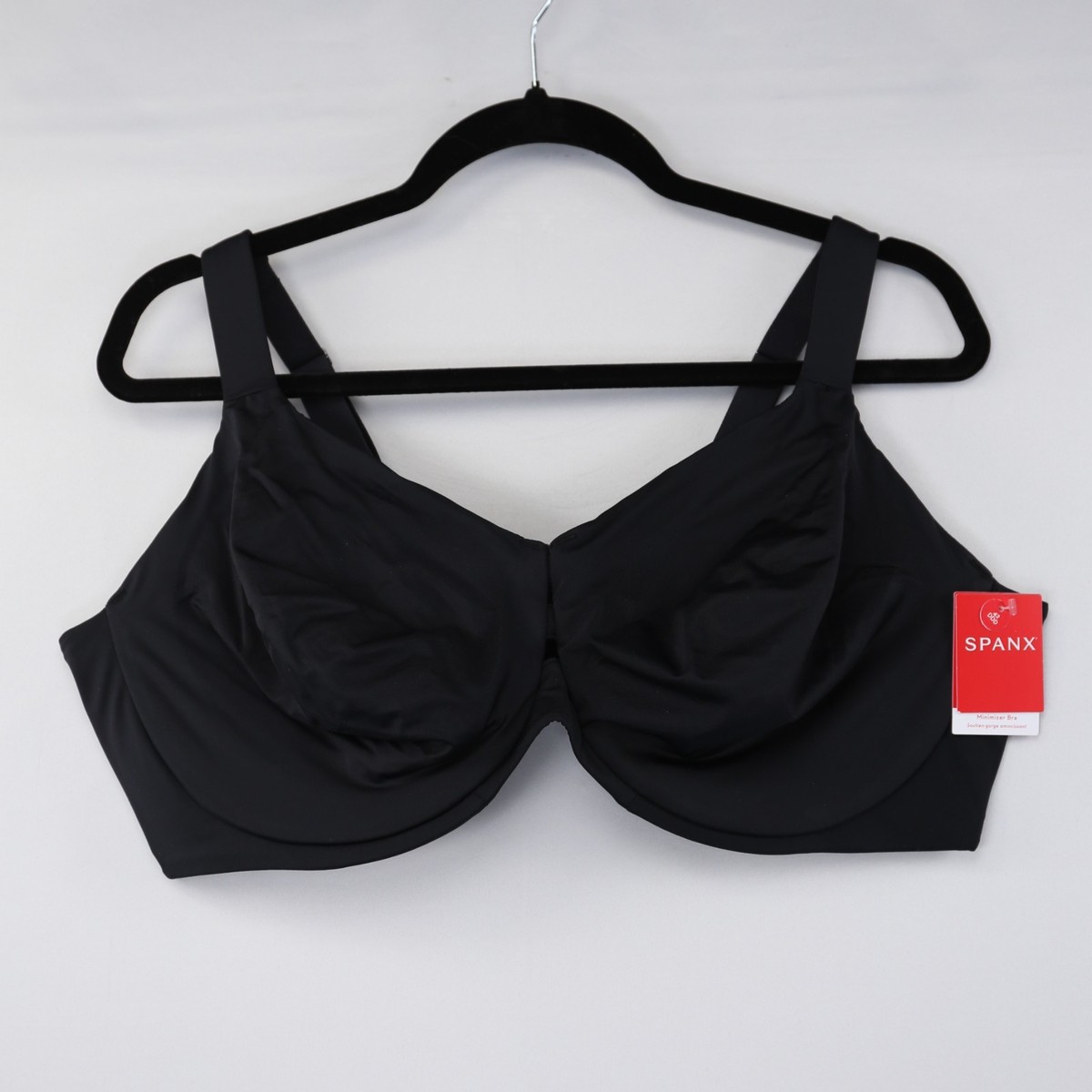 Spanx Minimizer Bra Low Profile Full Coverage Unlined Womens Black 