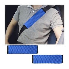 2Pcs Car Seat Belt Covers, Mesh Universal Seatbelt Shoulder Strap Blue