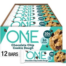 Protein Bars Chocolate Chip Cookie Dough 2.12 oz 12 Count Gluten Free Sugar