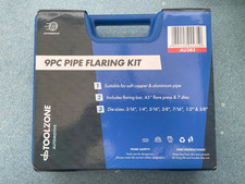 ZESTAW NARZĘDZI DO ROZBŁYSKU PRZEWODU HAMULCOWEGO 9 szt. Z 7 MATRYCAMI 3/16 DO 5/8 - TOOLZONE KDPAU383