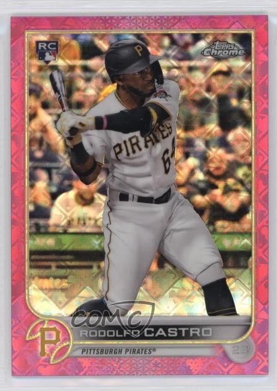 2022 Topps Chrome Logofractor Edition Pink Refractor 181/199 Rodolfo Castro 0xy4