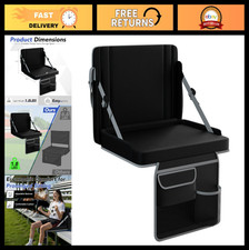 Adjustable Stadium Seats with Back Support, Cushioned Bleacher Chair, Cup Holder