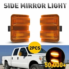 Amber Mirror Side LED Signal Lights Lamps For 2008-2016 Ford F250 F350 F450 F550