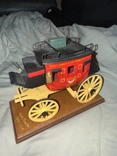 2014 vintage wooden stage coach model wells fargo western made by oscar cortes