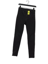 Monki Women's Jeans W 28 in Black Cotton with Elastane, Polyester Skinny