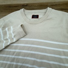 UNTUCKIT Wilburn Men's Tan Cotton Long Sleeve Knitted Linen  Cotton Sweater M