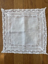 Vintage Off White Lace Wedding Hanky