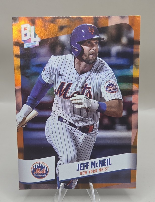 2024 Topps Big League Jeff McNeil #220 Rare Electric Orange Foil New York Mets 