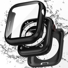 2 in 1 Waterproof Case for Apple Watch 45mm Series 9/8/7 with Tempered Glass