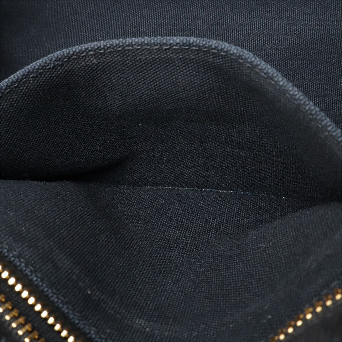 PRADA Canapa Tote Bag 2WAY Shoulder Bag Crossbody Canvas NERO Black Gold Hardwar thumbnail 8