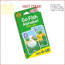 School Zone Go Fish Alphabet Game Cards: Preschool, Kindergarten, 1st Grade, ABC
