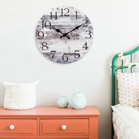 Vintage Retro Wall Clocks10 Inch Wooden Wall Clocks for Living Room Bedroom