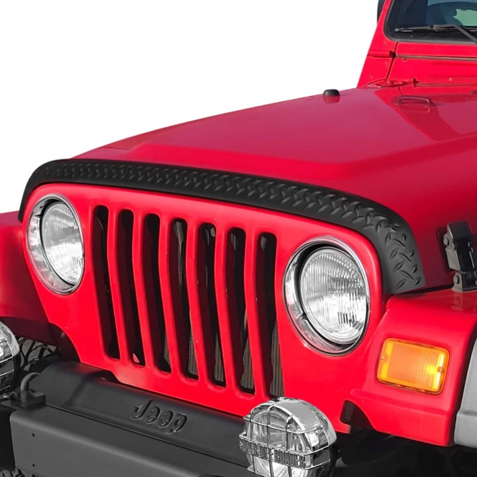 Rugged Ridge Black Diamond Low Profile Hood Shield for 07-18 Jeep Wrangler JK - Изображение 3 из 4